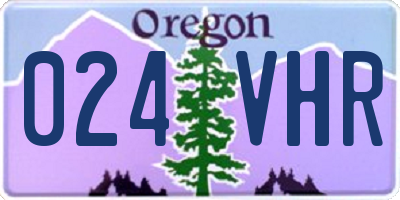 OR license plate 024VHR