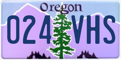 OR license plate 024VHS