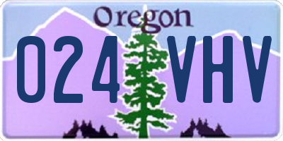 OR license plate 024VHV