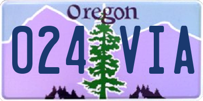 OR license plate 024VIA