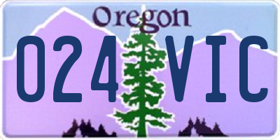 OR license plate 024VIC