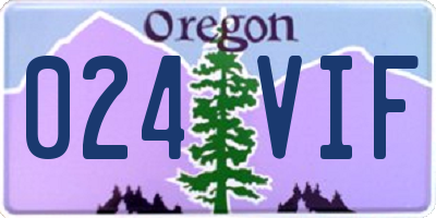OR license plate 024VIF