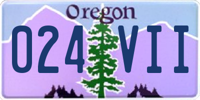 OR license plate 024VII