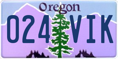 OR license plate 024VIK