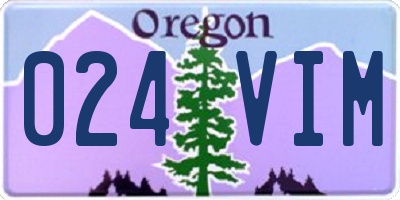OR license plate 024VIM