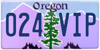OR license plate 024VIP