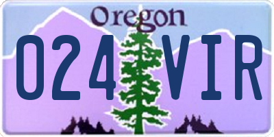 OR license plate 024VIR