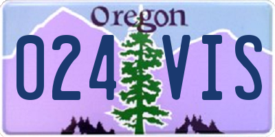 OR license plate 024VIS