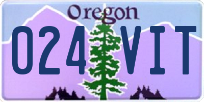 OR license plate 024VIT