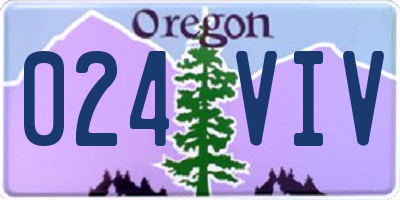 OR license plate 024VIV