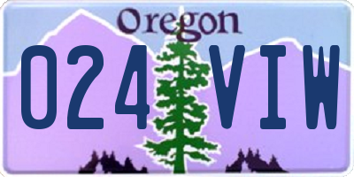 OR license plate 024VIW