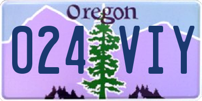 OR license plate 024VIY