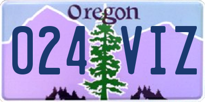 OR license plate 024VIZ