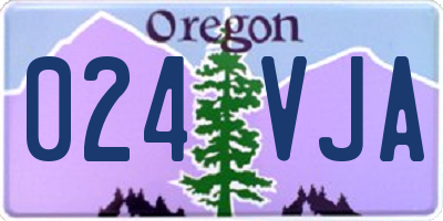OR license plate 024VJA