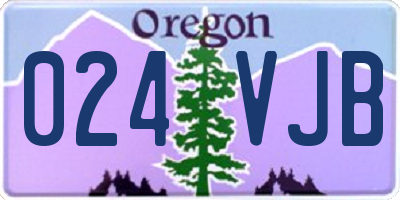 OR license plate 024VJB