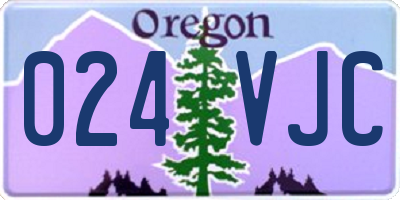 OR license plate 024VJC