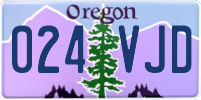 OR license plate 024VJD