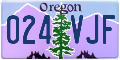 OR license plate 024VJF