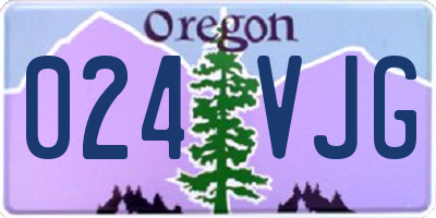 OR license plate 024VJG