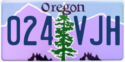 OR license plate 024VJH