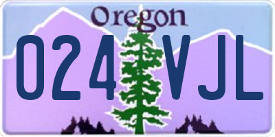 OR license plate 024VJL