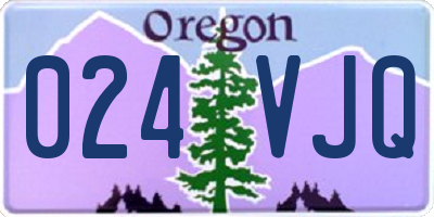OR license plate 024VJQ