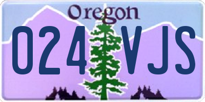 OR license plate 024VJS