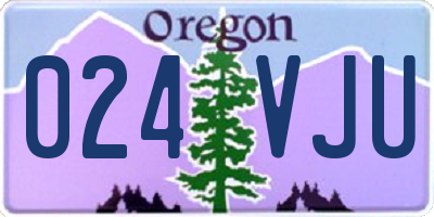 OR license plate 024VJU