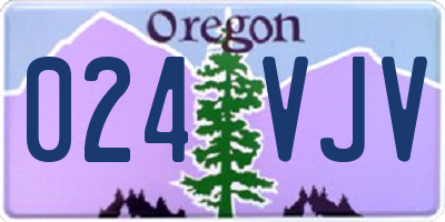 OR license plate 024VJV