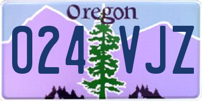 OR license plate 024VJZ