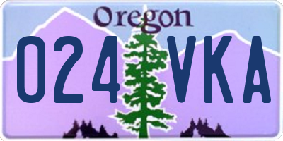 OR license plate 024VKA