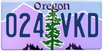 OR license plate 024VKD