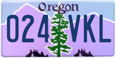 OR license plate 024VKL