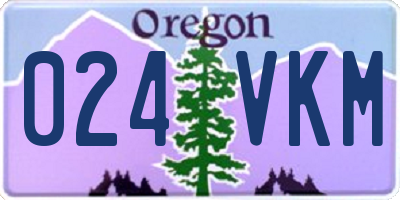 OR license plate 024VKM