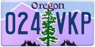 OR license plate 024VKP