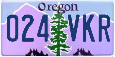 OR license plate 024VKR