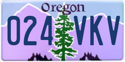 OR license plate 024VKV