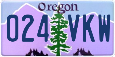OR license plate 024VKW