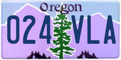 OR license plate 024VLA