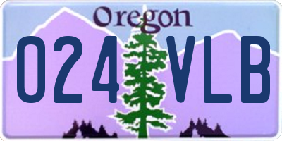 OR license plate 024VLB