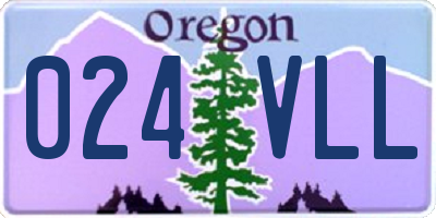 OR license plate 024VLL
