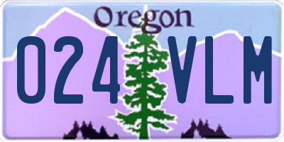OR license plate 024VLM