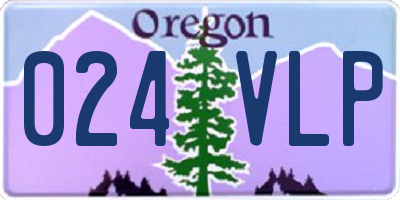 OR license plate 024VLP
