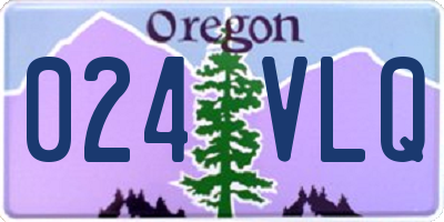 OR license plate 024VLQ