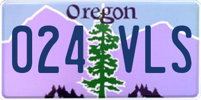 OR license plate 024VLS