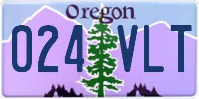 OR license plate 024VLT