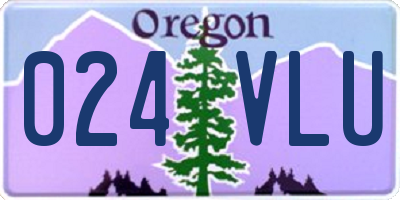 OR license plate 024VLU