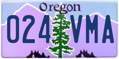 OR license plate 024VMA