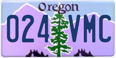 OR license plate 024VMC