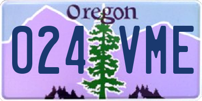 OR license plate 024VME